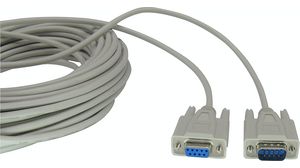Serial Cable D-SUB 9-Pin Male - D-SUB 9-Pin Female 15m Grey